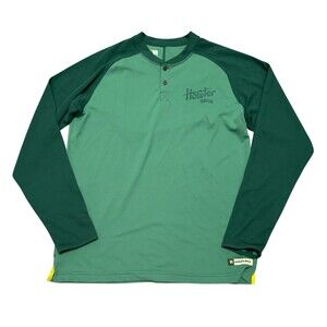 NEW Huckberry Howler Bros Loggerhead Henley Shirt HTF 2 Tone Green Size L